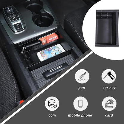 Center Console Organizer Tray for Honda Pilot 2016-2022/ Ridgeline 2020-2023/ Passport 2019-2023 Accessories, Central Control Armrest Secondary Storage Box ABS Material