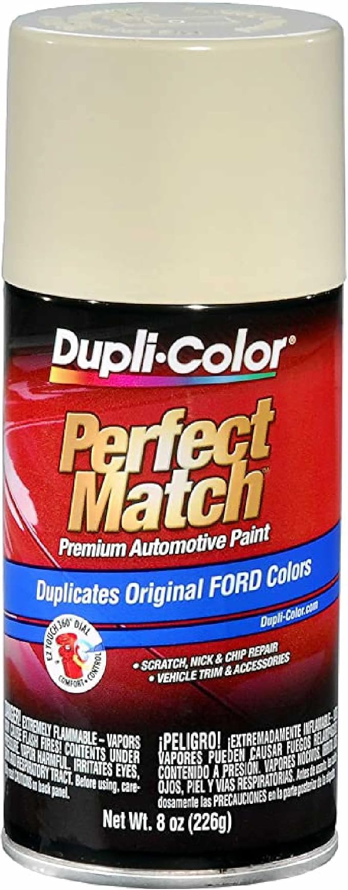 Dupli-Color EBFM00417 Perfect Match Automotive Spray Paint – Ford Wimbledon White, 9A – 8 oz. Aerosol Can