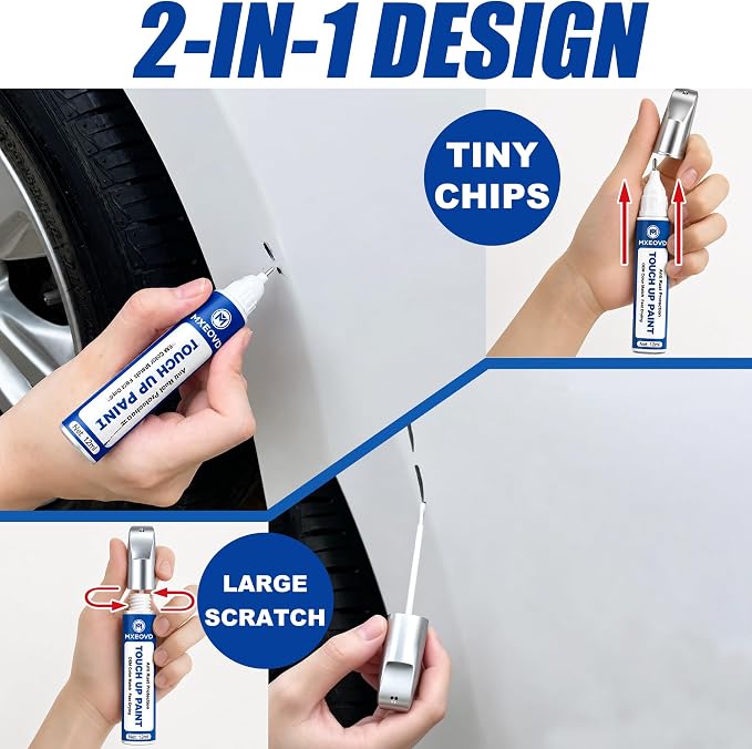 Caspian Blue Metallic RBY Touch Up Paint Compatible with Nissan, All in One Car Scratch Repair Kit with Primer Putty & Clear Coat, Complete Sanding Tools Set for Scratches Chips Nicks