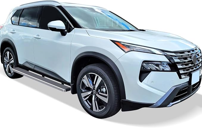 APS (304 Stainless Steel Polished Silver 6 inches) Running Boards Nerf Bars Side Steps Compatible with Nissan Rogue 2021-2026 (Exclude Models with Ground Lighting System)