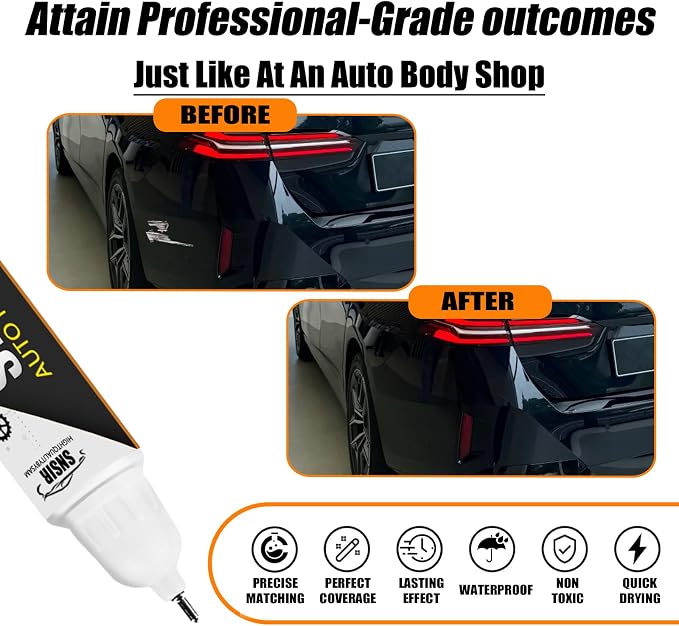 Car Touch up Paint(475 Black Sapphire Metallic) Compatible with BMW | Automotive Paint Pen for BMW 2/3/4/5/7/8/X1/X2/X3/X4/X5/X6/X7/XM/Z4/i4/i5/i7, Car Paint Pen Scratch Repair