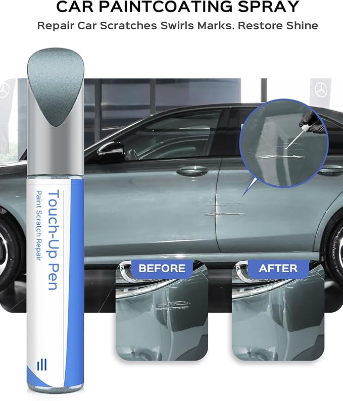 Touch Up Paint for Mercedes-Benz Exact Match–Chips and Nicks Touch Up (Verde Silver Metallic(188))
