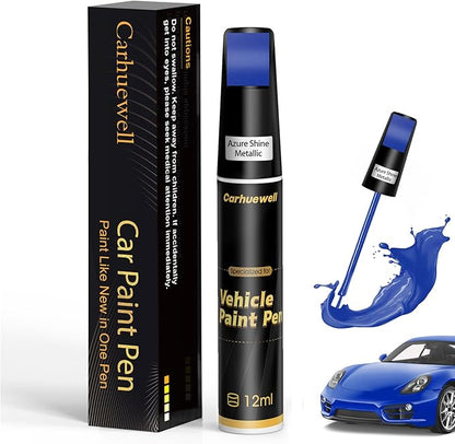 Blue Touch Up Paint for Cars, Auto Car Paint Touch Up Paint Pen for Deep Scratches, Car Scratch Repair Pen, Quick and Easy Solution to Repair Minor Automotive Scratches (Azure Shine Metallic)