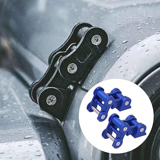 Hood Latches Kit Durable Secure Locking System for JK 2 Door & Unlimited 4 Door 2007‑2017 Off Roading Enthusiasts (Blue)