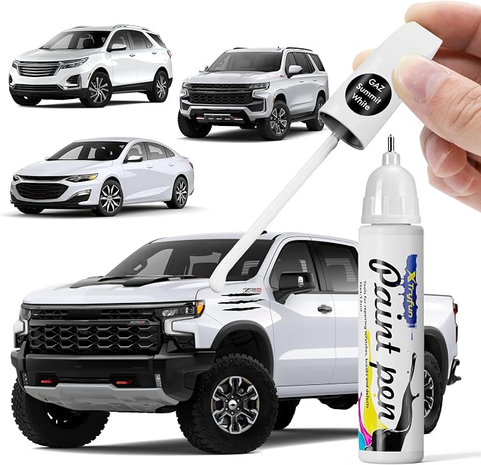 GAZ/WA8624 Summit White Touch Up Paint for Chevy Cars, DIY Car Paint Scratch Repair, Quick & Easy Fix Automotive Scratch Repair for Silverado/Equinox/Malibu/Trax