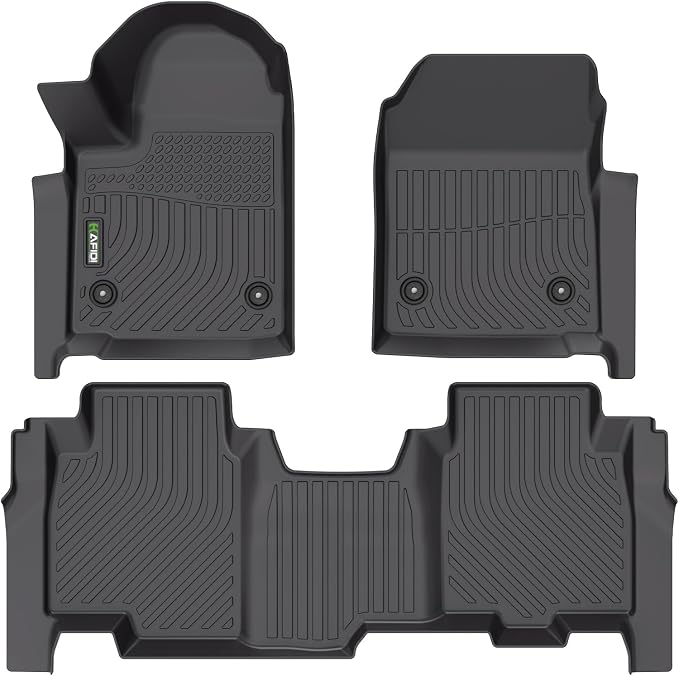 Floor Mats Custom for Chevrolet Silverado EV 2024-2026 (Only for RST Models) All Weather Protection TPE Heavy Duty Automotive Floor Liners Front& 2nd Row Full Set Accessories, Black