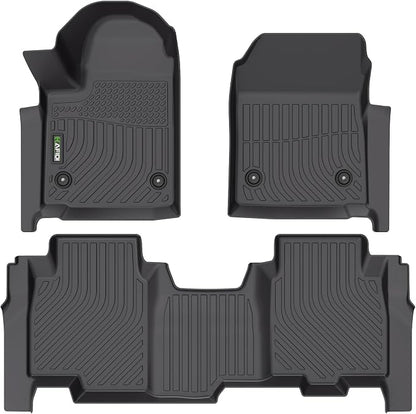Floor Mats Custom for Chevrolet Silverado EV 2024-2026 (Only for RST Models) All Weather Protection TPE Heavy Duty Automotive Floor Liners Front& 2nd Row Full Set Accessories, Black