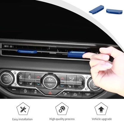 JWWY for Jeep JL Vent Air Outlet Adjustment Cover Trim Fit for 2024-2025 Jeep Wrangler JL JLU Gladiator JT 4xe Interior Accessories 2pcs Blue
