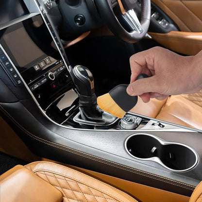 Car Interior Cleaning Brush, 4 Car Brush Interior Dust Brush, Car Interior Detailing Brush, Soft Bristle Automotive Interior Dusting Brush Tools for Crevice Dashboard Leather Air Conditioner Vent
