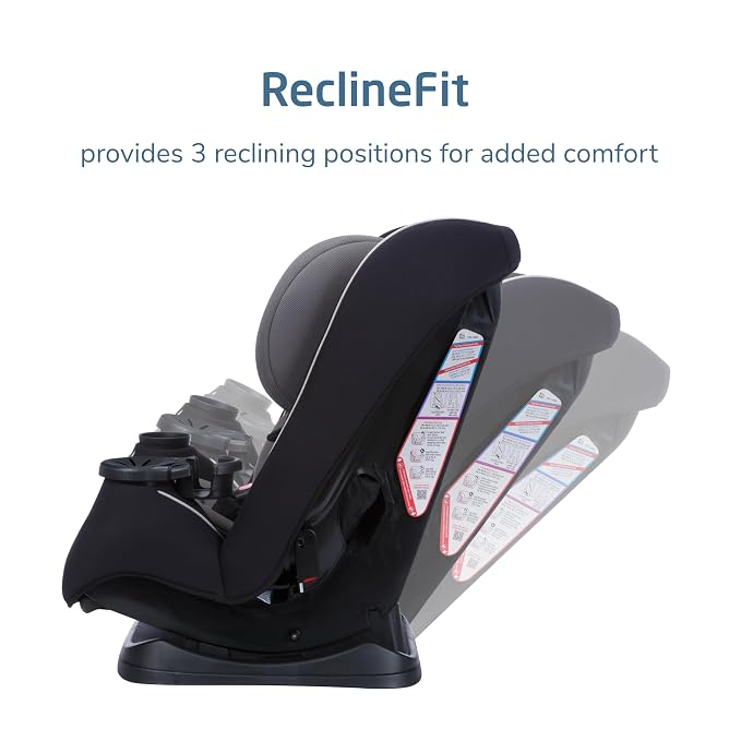 Maxi-Cosi Pria Max+ All-in-One Baby Convertible Car Seat, Rear Facing, Forward Facing Car Seat, Toddler Booster, Easy Latch Install, Magnetic Buckle, Adjustable Harness, Cup Holders, Sea Shadow