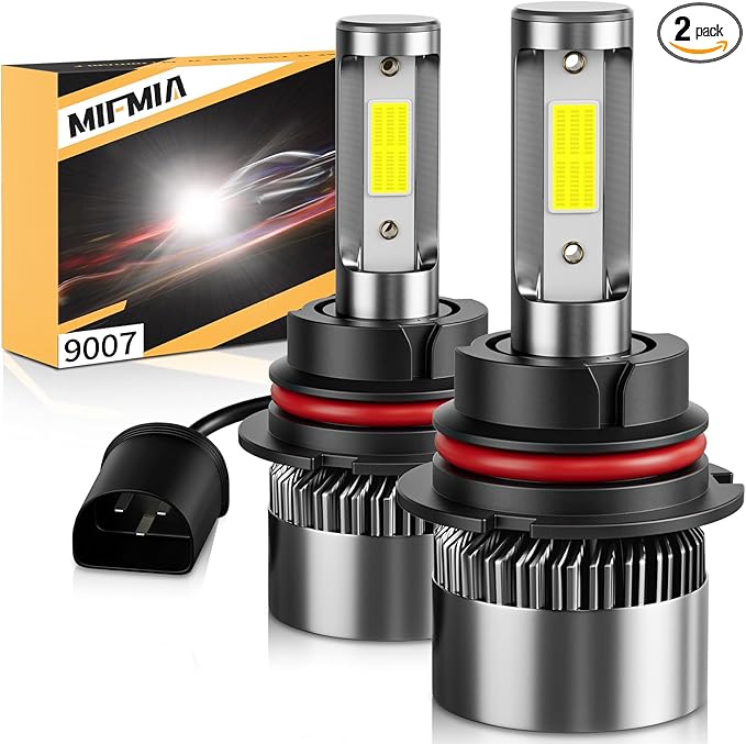 𝟫𝟢𝟢𝟩/𝖧𝖡𝟧 Bulbs 800% Brightness 40000LM 6500K White, Backup Non-Polarity Plug and Play with Fan, IP68 Waterproof Off-Road Lights, Pack of 2