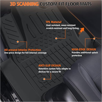 All Weather Car Floor Mats for 2025 2026 Toyota 4Runner 7 Seats (SR5/Limited), TPE Rubber Floor Liners Anti-Slip Full Set Automotive Mats for 2025 2026 Toyota 4Runner Accessories (Not for Hybrid/EV)