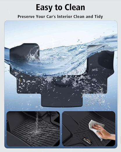 Floor Mats Custom for Chevy Express & GMC Savana 2015-2023 All Weather TPE Rubber Protection 1st Row Anti-Slip Automotive Floor Liners for Chevrolet Express 1500/2500/3500 Van Accessories- 1 PCS