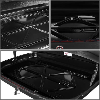 Heavy Duty Rooftop Cargo Carrier ABS Lockable Car Roof Rack Cargo Carrier, Capacity 110 LBS, 53 X 34 X 15 Inches, Black