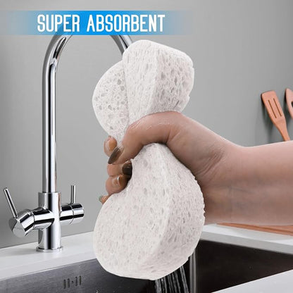 3PCS Car Wash Sponge, Heavy Duty Car Sponges for Washing, Car Accessories Large Sponges for Cleaning, Automotive Cleaning Supplies, Eco Friendly Sponge (7.68 x 3.74 x 1.38 Inch), White