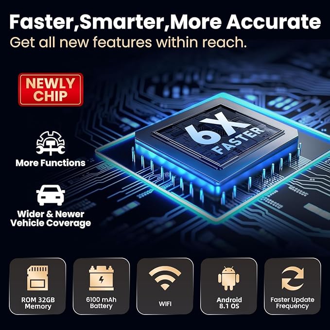 Launch OBD2 Scanner CRP123I V2.0,Scan Tool Upgrade of CRP123E/CRP129E for ABS/SRS/AT/ENG, FCA SGW, 7 Reset Services, Oil/Brake/BMS/SAS/DPF/ABS Bleeding/Throttle Adaption, Free Lifetime Upgrade