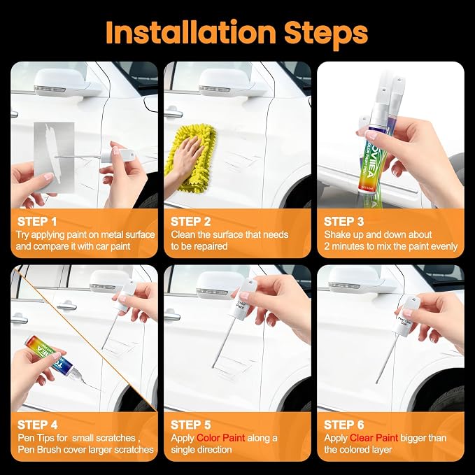 Cactus Gray(NE/M7457) Touch Up Paint Compatible with Ford,2-In-1 Car Scratch Remover Pen,Car Paint Scratch Repair Kit for Scratches,Chips & Nicks,2-PCS SET