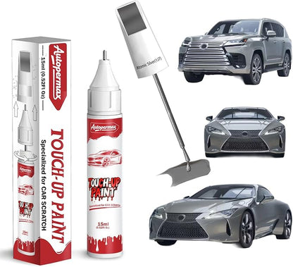 1J7 Atomic Silver Car Touch Up Paint for Lexus, Color Accurate Two-In-One Car Paint Scratch Repair Pen, Professional Scratch Remover for Vehicles Chips and Nicks Scuff