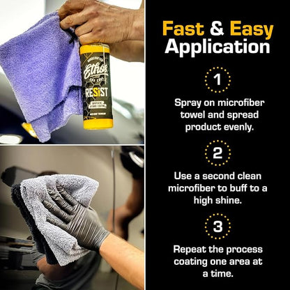 Ethos RESIST Graphene Spray Coating for Cars – Graphene Ceramic Coating Spray, Extreme Hydrophobic Protection, Gloss Enhancement, Ceramic Coating for Cars (16oz)