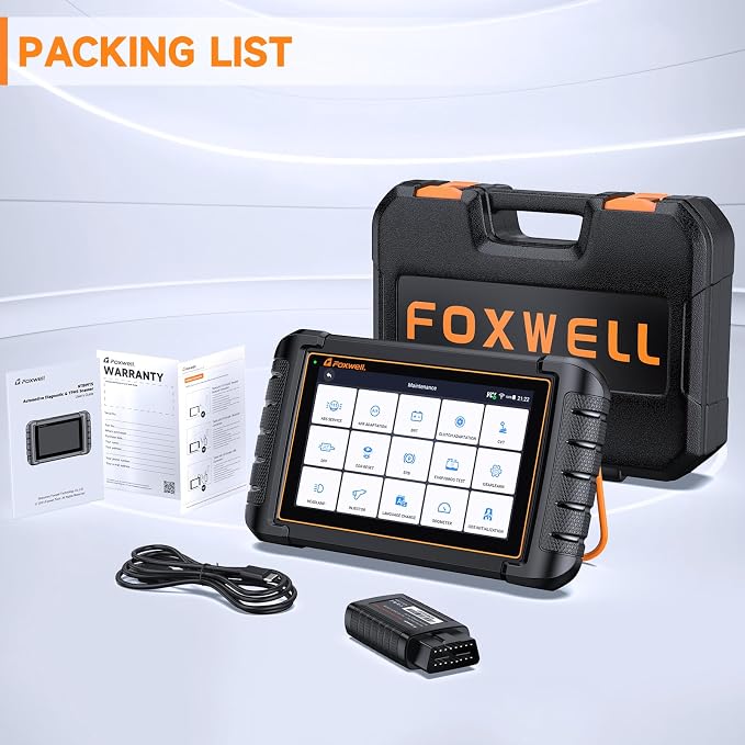 2026 FOXWELL Scanner NT809BT OBD2 Scanner Diagnostic Tool with 30+Resets, All System Bidirectional Scan Tool for All Vehicles, CAN-FD, FCA Autoauth, 3-Yr Free Update, AutoVIN, Wireless 65-Foot, Orange