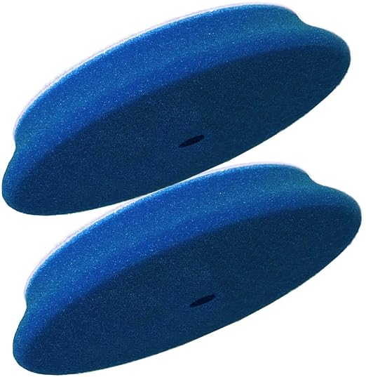 RUPES 100mm Blue D-A Coarse Dual Action Wool Polishing Pads (Pack of 2) | Ideal for Paint Correction & Gloss Enhancement | Improves Cutting Performance | Compatible with 4" Backing Plate