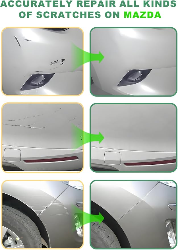 46V Soul Red Crystal Metallic Tricoat Touch Up Paint for Mazda, Color Accurate Car Paint Scratch Repair Pen, Quick & Easy Fix Automotive Chips and Nicks