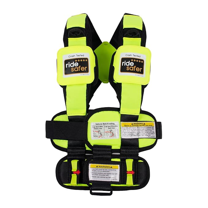 RideSafer Gen 5 - Extra Small (XS) Yellow, Lightweight, Compact, Portable Car Seat, 2+ Years; 26.5–40 lb - Perfect for Travel and Everyday Child Safety