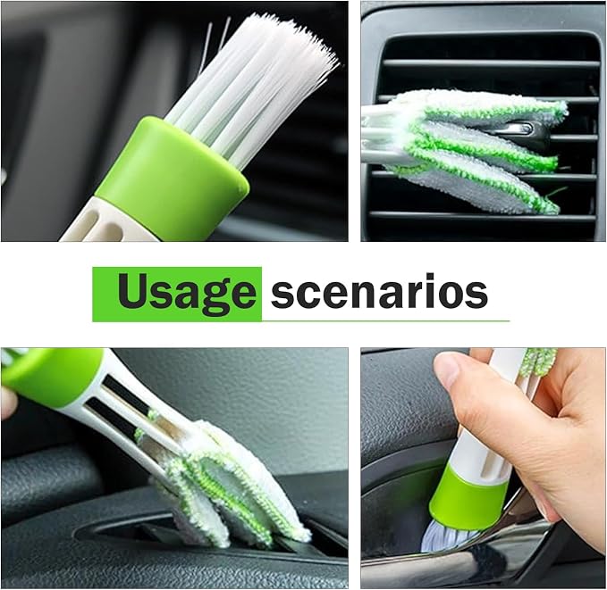 3 PCS Car Air Vent Cleaning Brushes, Multifunctional Automotive Interior Tool for AC Vent & Gap Dust Removal, Universal for Most Cars, SUVs, Trucks