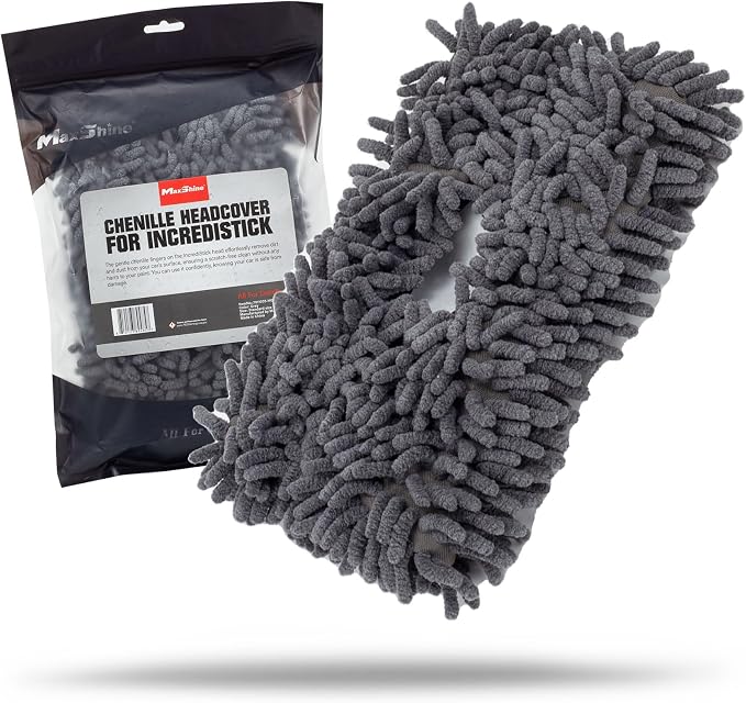 Maxshine Chenille Microfiber Replaceable Head Cover for Premium IncrediStick – Scratch-Free Cleaning for Cars, Trucks, Boats & RVs – Car Detailing Accessory