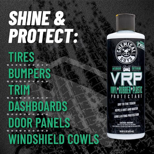 Chemical Guys VRP, New Car Scent - Vinyl, Rubber and Plastic Protectant, Super Shine Dressing for Tires, Trim and More, Safe for Cars, Trucks, SUVs, & More (32 Fl oz) - TVD12132