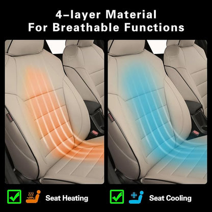 EKR Rav4 Seat Covers Custom Fit for Toyota Rav4 XLE,Platinum,Limited 2013-2018 & SE 2016-2018, Leather Car Seat Cover Full Set for SUV,Faux Leather(Beige)