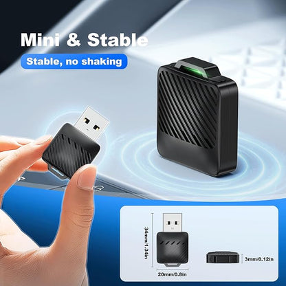 2-in-1 Wireless CarPlay & Android Auto Adapter, Mini USB Design for Cars with Built-in Wired Apple CarPlay 2025 Upgrade Plug & Play CarPlay Dongle Converts Wired CarPlay to Wireless, Fast Auto-Connect
