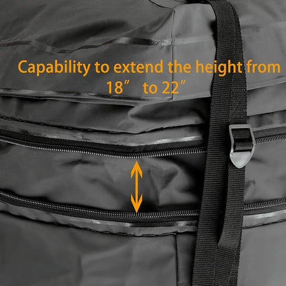 CZC AUTO Expandable Hitch Cargo Carrier Bag 9.5 cu. ft Extends to 11.6 cu. ft, Waterproof/Rainproof/Weatherproof, for Car Truck SUV Vans' Hitch Trays Hitch Baskets, Safe Steady Durable Soft Black