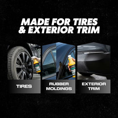 Briggs Slingless Tire Dressing – High Gloss Tire Shine Spray, Sling-Free Wet Look Finish for Tires, Rubber Moldings & Exterior Trim, Solvent-Based Formula – 128oz
