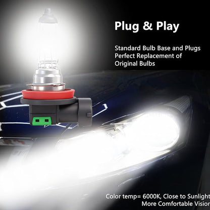 9012 Halogen Headlight Bulb 12V 55W, Auto Light Hir2 For High & Low Beam White 5000K Headlamp Head light Super Bright Long Life 2 pack