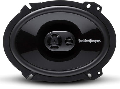 Rockford Fosgate P1683 Punch 6"x8" 3-Way Coaxial Full Range Speakers - Black (Pair)