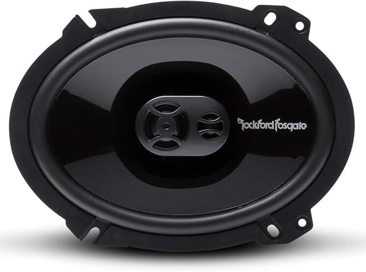 Rockford Fosgate P1683 Punch 6"x8" 3-Way Coaxial Full Range Speakers - Black (Pair)