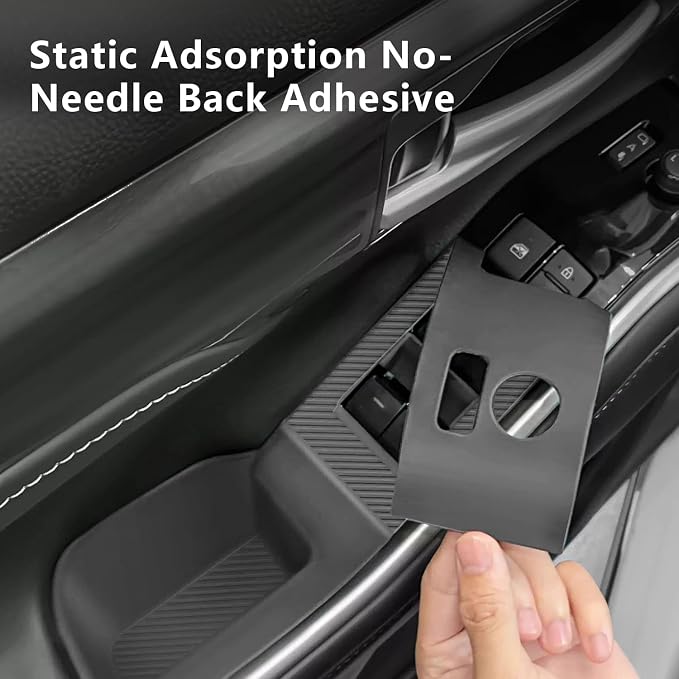 Temmis 4PCS Car Door Window Switch Panel Cover for Toyota Highlander 2020-2026, Auto Interior Decor Accessories Armrest Trim Silicone Style Kit-Red