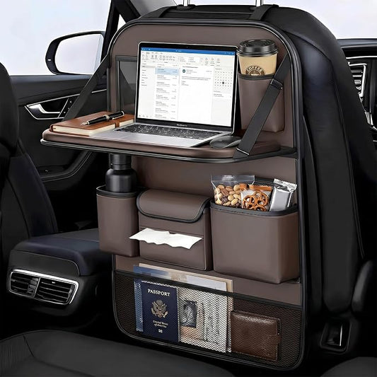 1 Pack - Car Organizer, Back Seat Car Organizer, Back Seat Organizer, Seat Organizer, Car Organizer and Storage Box.(Brown)