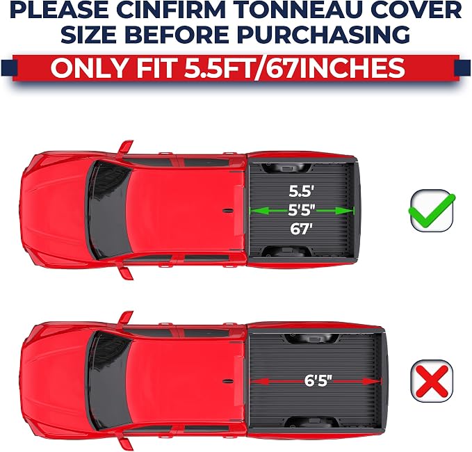 MOSTPLUS 3-Fold 5.5FT Hard Truck Bed Tonneau Cover Compatible for Nissan Titan (Non-XD) 2016-2026 Tri Fold Aluminum On Top 67Inch