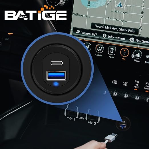 Type C 3.0 USB 3.0 Alloy Shell Car Mount Flush USB Port Cable Male to Female, Car Truck Boat Motorcycle Dashboard Panel Extension Cable LED Indicator - 3ft