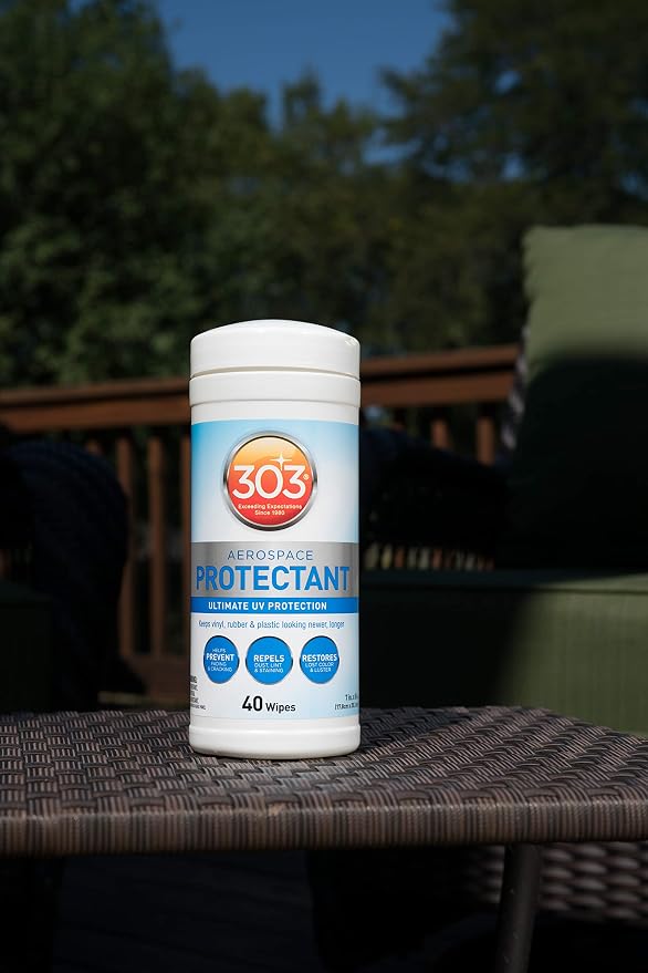 303 (30321-12PK) UV Protectant Wipes for Vinyl, Plastic, Rubber, Fiberglass, Leather & More – Dust and Dirt Repellant - Non-Toxic, Matte Finish, 40 Towelettes (Pack of 12)