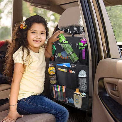 Tianle Backseat Car Organizer - Premium Car Organizer with 10" Table Holder, 9 Pockets, Road Trip Essentials for Travel Accessories (1 Pack)