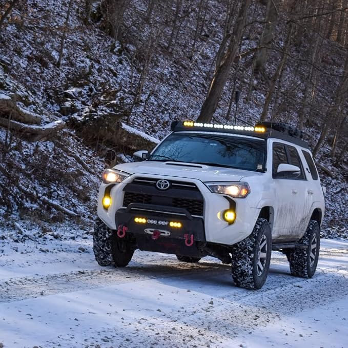 AUXTINGS 54 inch Single Row Dual Color LED Light Bar 300W Off Road Light Bar White Amber Combo LED Work Light Truck UTV 4x4 Cars SUVs ATVs Boats Fog Driving Light with Wiring Harness kit