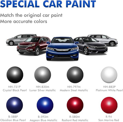B588P Obsidian Blue Pearl Touch Up Paint for Honda, DIY Car Paint Scratch Repair Kit, Automotive Paints, Quick & Easy Fix Scratch Repair for Civic/CR-V/Odyssey/Accord/Pilot/HR-V/Fit/Passport