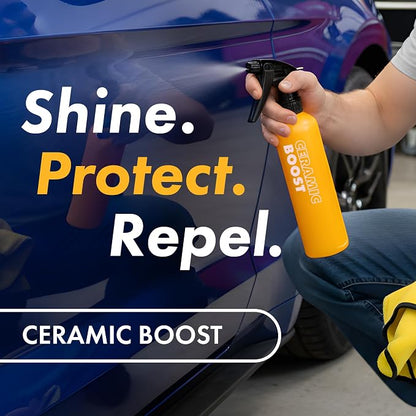 XPEL Ceramic Boost Spray Coating, 16oz - Silicon Dioxide Car Detailing Spray, Beads and Repels Water, Dust, Lint, and Protects Against Debris - Safe for Cars, Trucks, Motorcycles, RV's & More