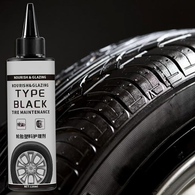 Genérico Car Tire Coating Agent – 120ml Anti-Stain – Tire Shine Restorer Spray | for Professional Drivers & Leading Drivers Garage Van Sedan