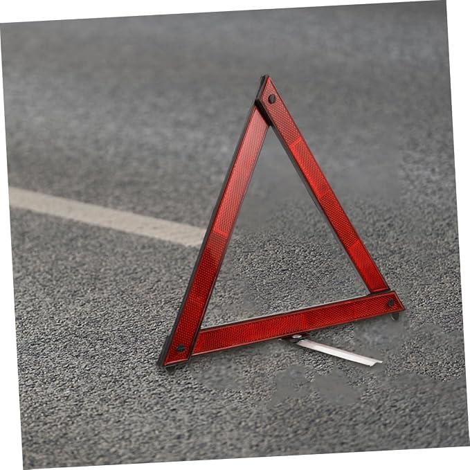 Zerodeko 5pcs Foldable Reflective Warning Triangles Essential Emergency Tool for Roadside Safety Compact Design for Vehicles and Trucks Enhanced Night Visibility
