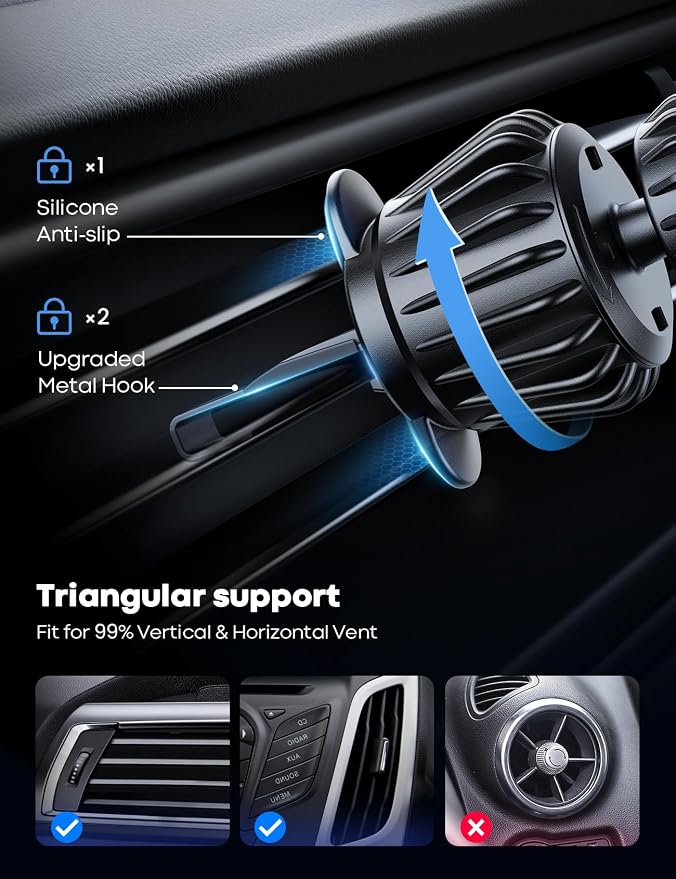 Lamicall for MagSafe Car Mount - [20 Super Magnets] Magnetic Phone Holders for Your Car, Air Vent Phone Holder Car, HandsFree Cell Phone Holder Mount Accessories for Women Men fit iPhone 17 16 Pro Max