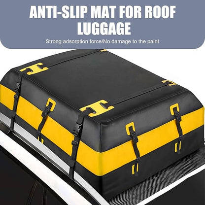 Car Roof Rack Pads, 47" x 39" Non-Slip Roof Cargo Bag Protective Mat, PVC Soft Shell Roof Cushioned Protection Layer Accessories for Rooftop Cargo Bag, Fit for SUVs, Sedans, Trucks (Black)